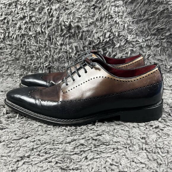 Mezlan Roselli Dress Shoes Spain Genuine Leather Wingtip Brown Size 10.5 M